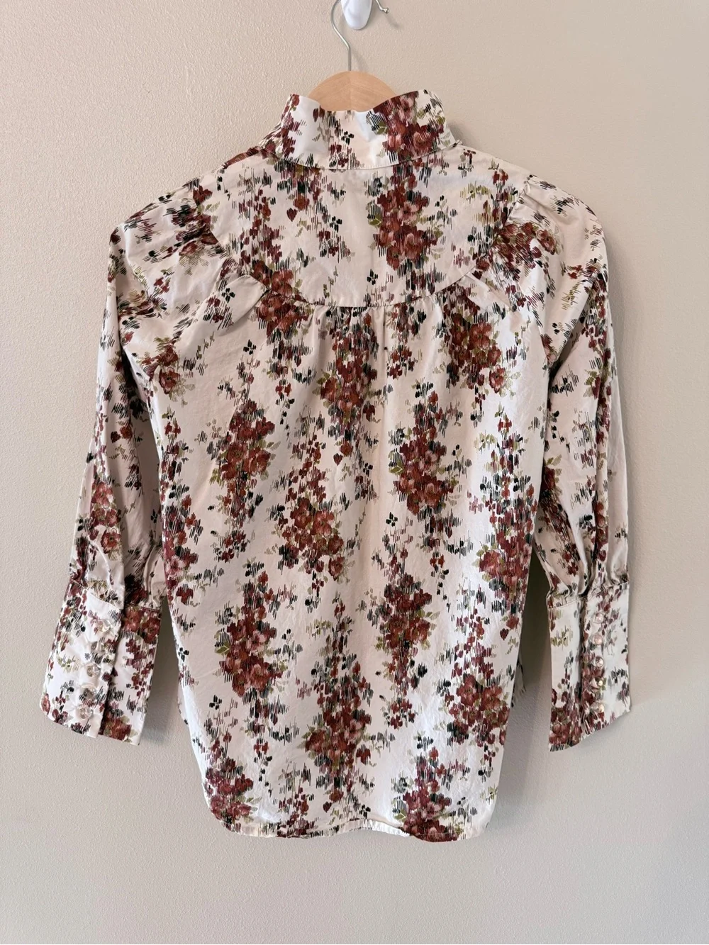 Tuckernuck Floral Corrigan Blouse XS Cotton Top